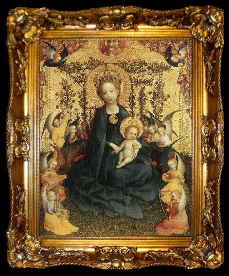 framed  Stefan Lochner Madonna of the Rose Bower, ta009-2